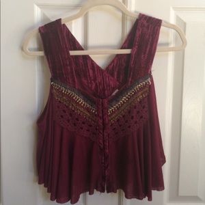 Velvet crop top